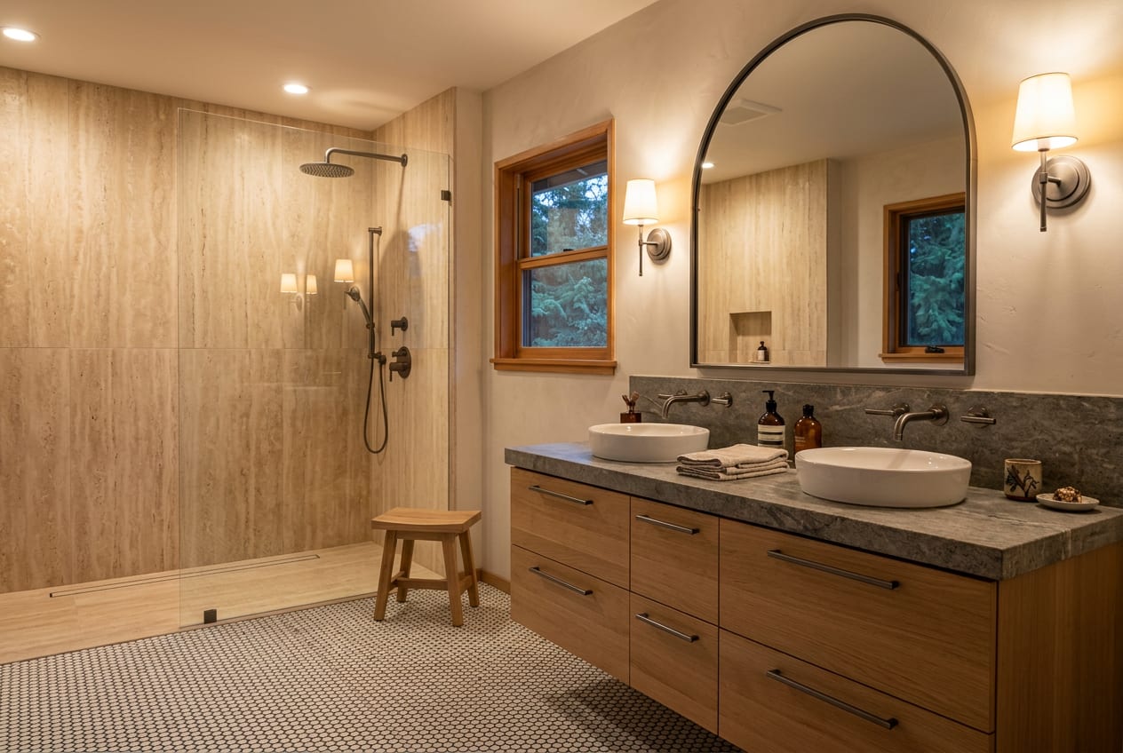 Alvarez Bathroom Remodeling Company, bathroom remodeling in Olympia, completed project 1